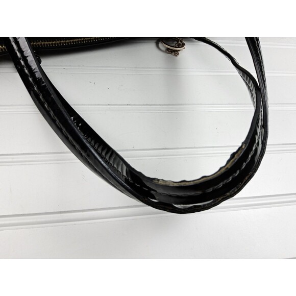 Coach Peyton Op Art Embossed Patent Carryall Double Zip F24607 Handbag Purse - Picture 11 of 13